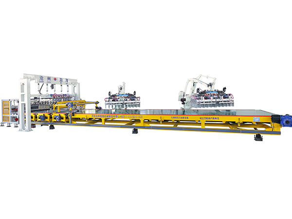Full-automatic marshalling air blank turning and code cutting system